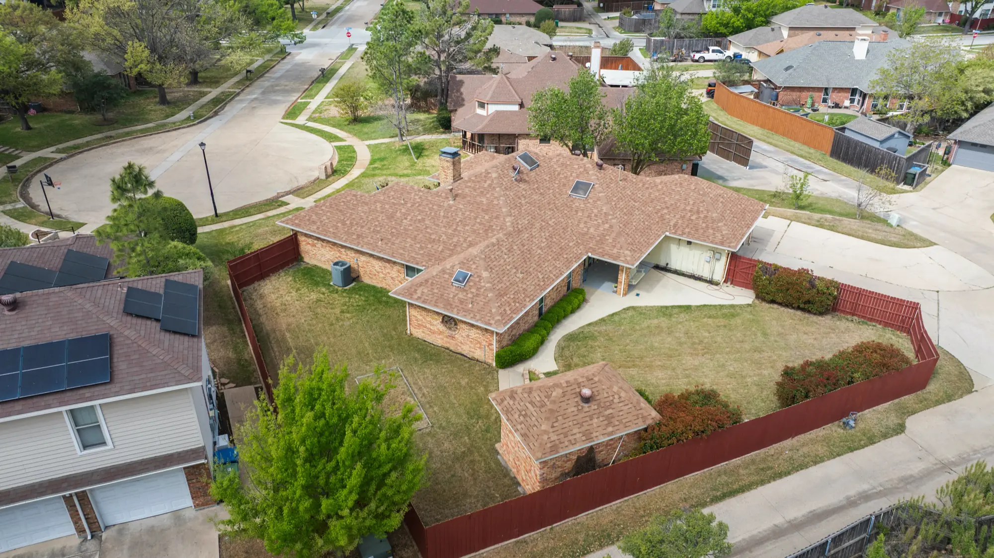 Aerial view of surrounding area